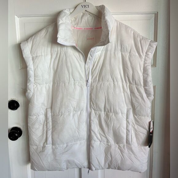 NWT Free People Movement In A Bubble Puffer Vest Painted White - Picture 5 of 11